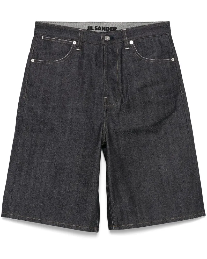 Jil Sander Ungesäumte Jeans-Shorts - Blau Blau