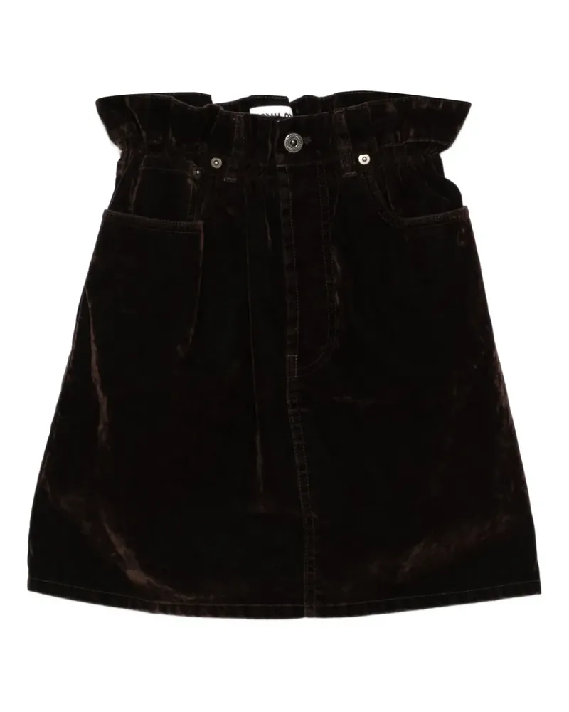 Miu Miu Minirock aus Samt - Braun Braun