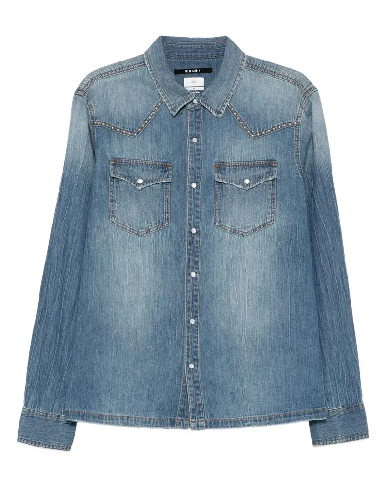 ksubi Jeanshemd mit Nieten - Blau Blau