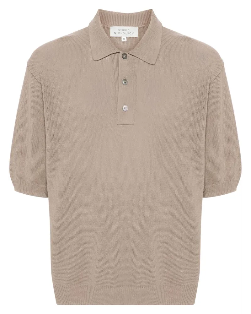 Studio Nicholson Gestricktes Poloshirt - Nude Nude