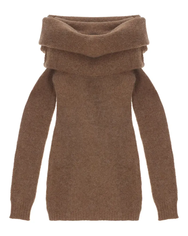 Entire Studios Schulterfreier Bound Pullover - Braun Braun