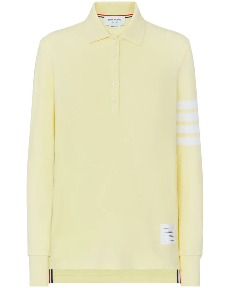 Thom Browne Langärmeliges Poloshirt - Gelb Gelb