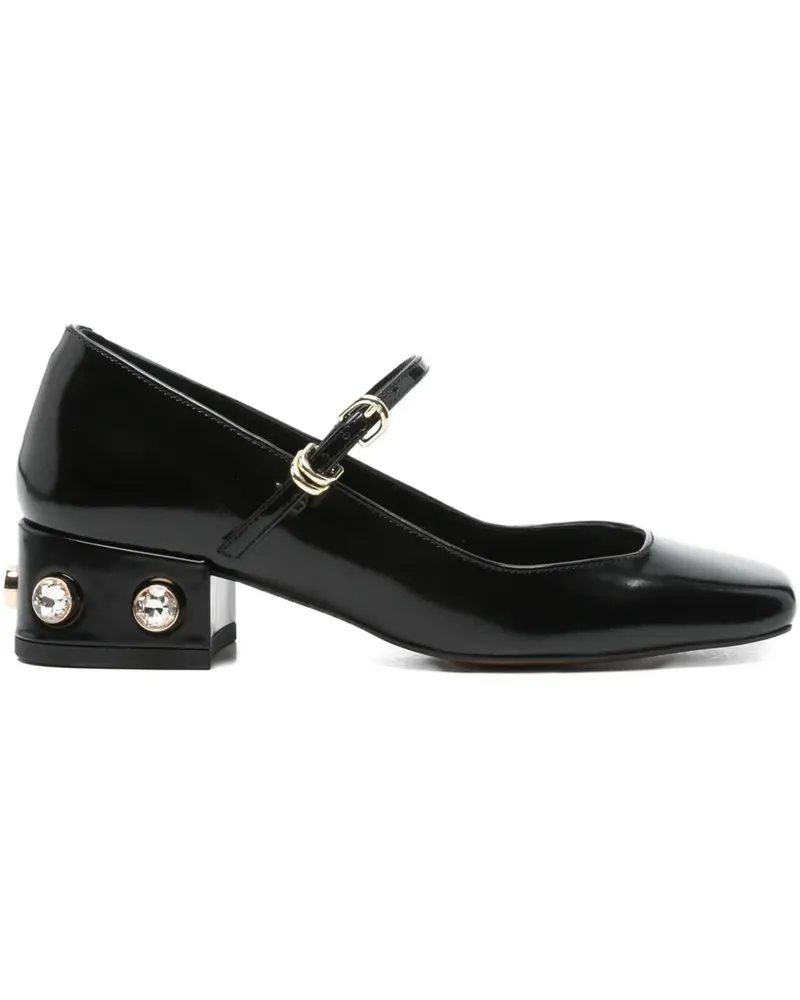 Maje Pumps mit Schmucksteinen 40mm - Schwarz Schwarz
