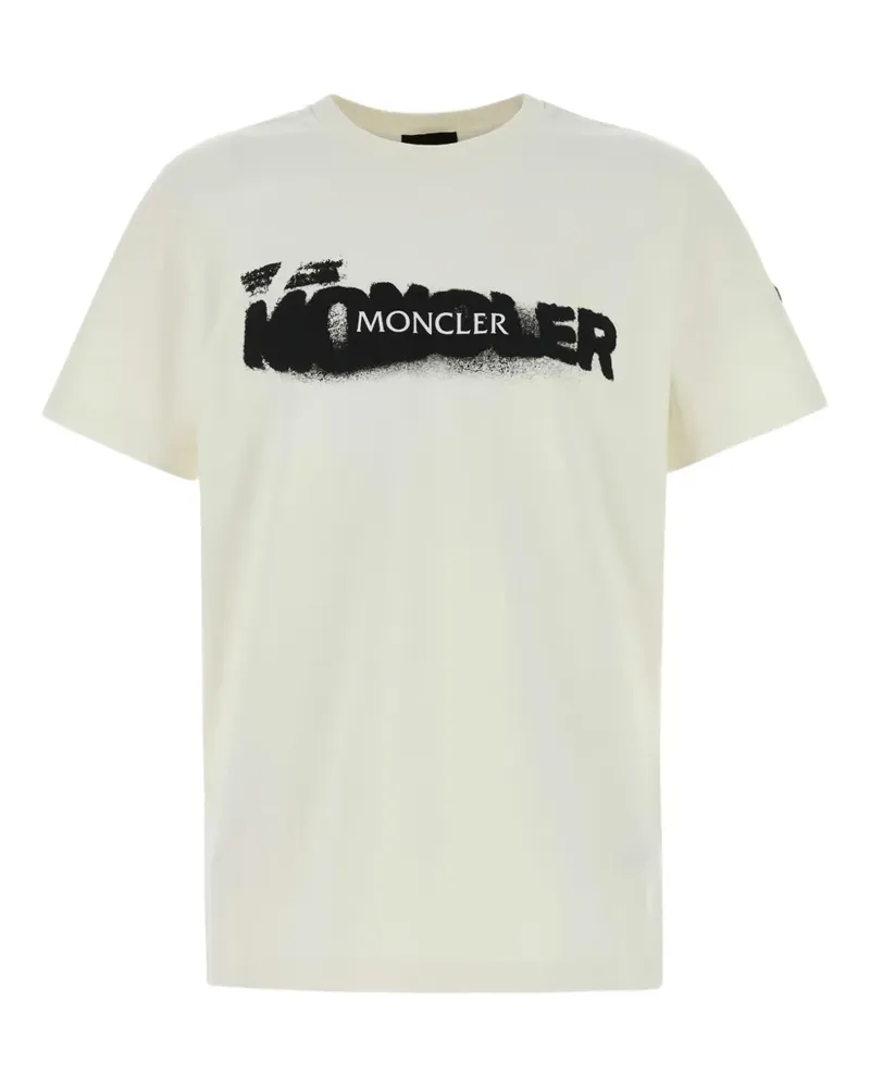 Moncler T-Shirt mit Graffiti-Print - Nude Nude