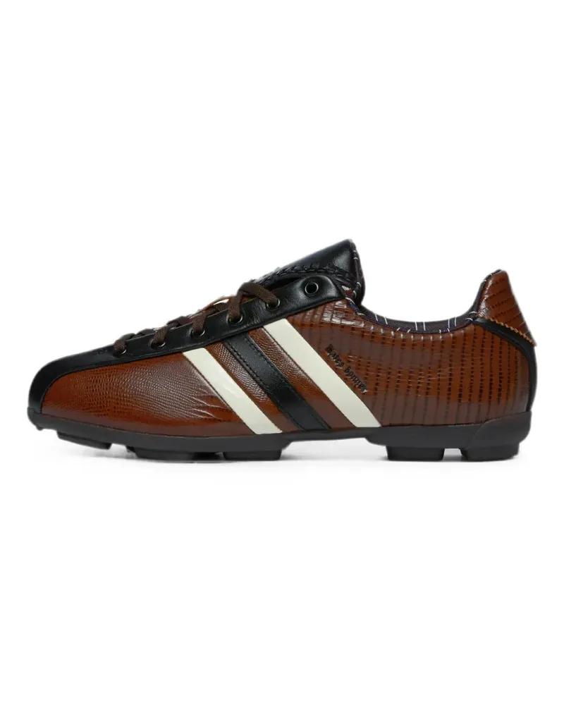adidas x Wales Bonner Y-3 Field Lizard lace-up leather sneakers - Braun Braun
