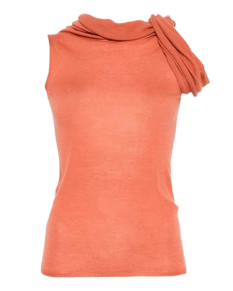 Rick Owens Oberteil mit verdrehtem Detail - Orange Orange