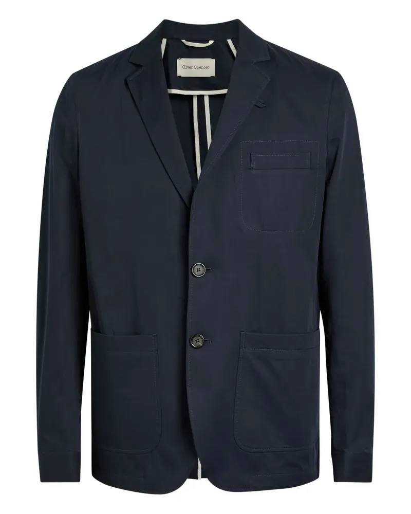 Oliver Spencer single-breasted blazer - Blau Blau