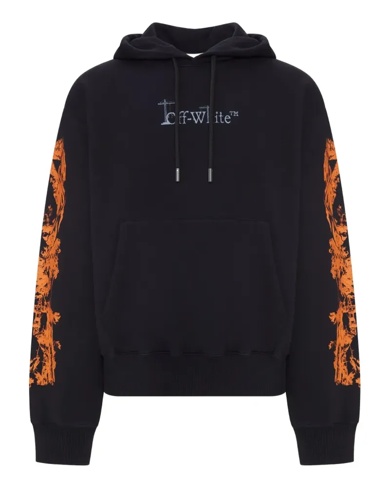 OFF-WHITE Hoodie mit grafischem Print - Schwarz Schwarz