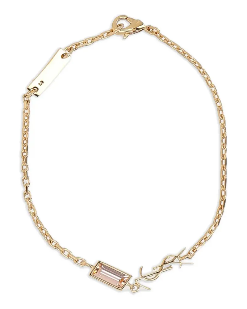 Saint Laurent logo-charm bracelet - Gold Gold