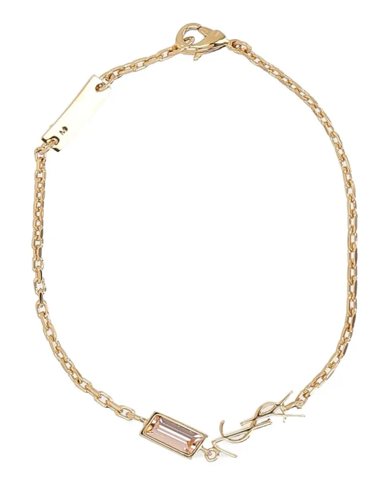 Saint Laurent logo-charm bracelet - Gold Gold