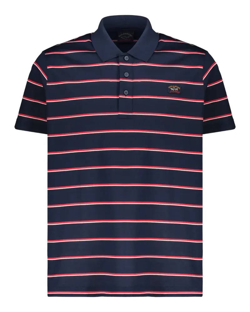 Paul & Shark striped short-sleeve polo shirt - Blau Blau