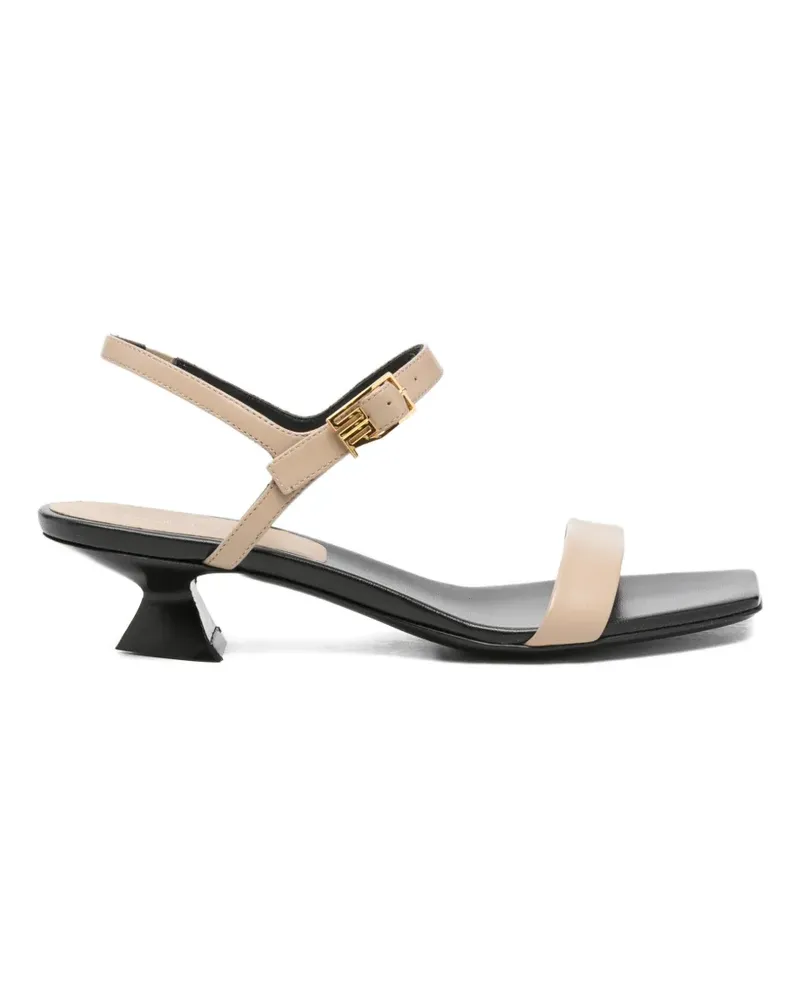 Sergio Rossi square-toe buckle-fastening sandals - Nude Nude