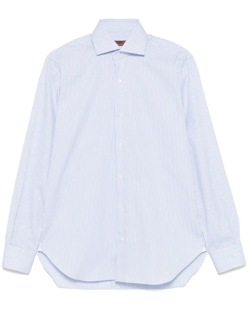 BARBA Gestreiftes Hemd - Blau Blau