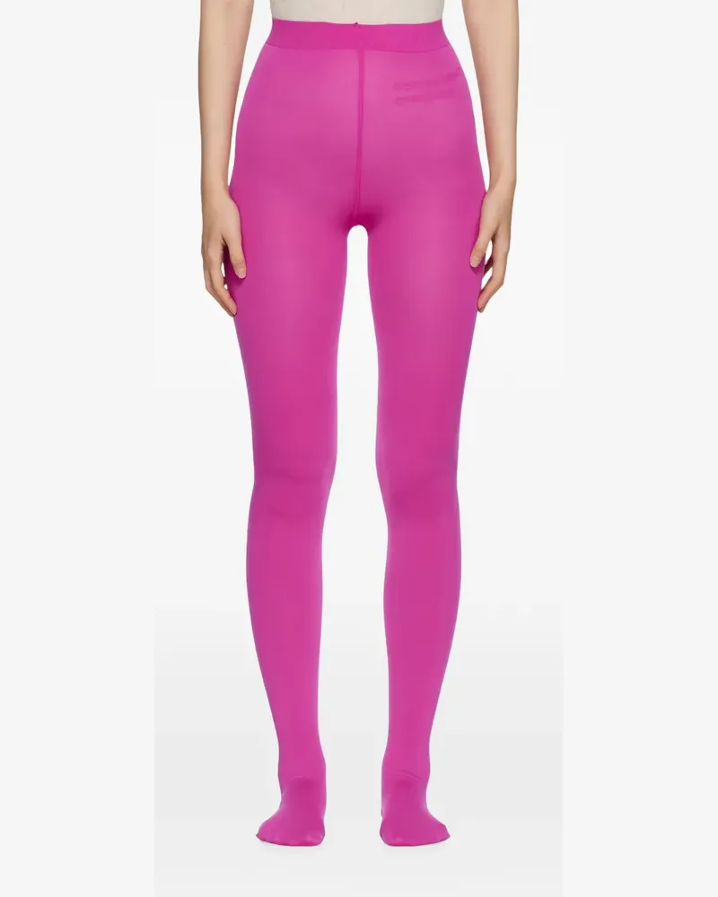 Valentino Garavani logo-lettering tights - Rosa Rosa