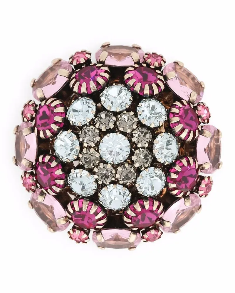 Dolce & Gabbana Brosche mit Strassverzierung - Rosa Rosa