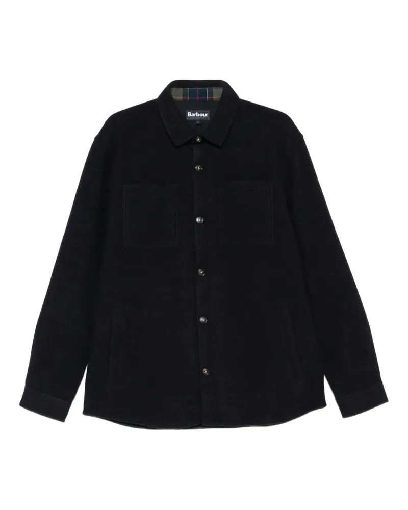 Barbour Hemdjacke mit Knopfleiste - Schwarz Schwarz
