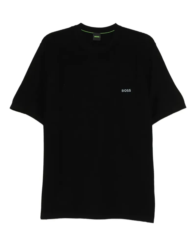 HUGO BOSS T-Shirt mit Logo-Print - Schwarz Schwarz