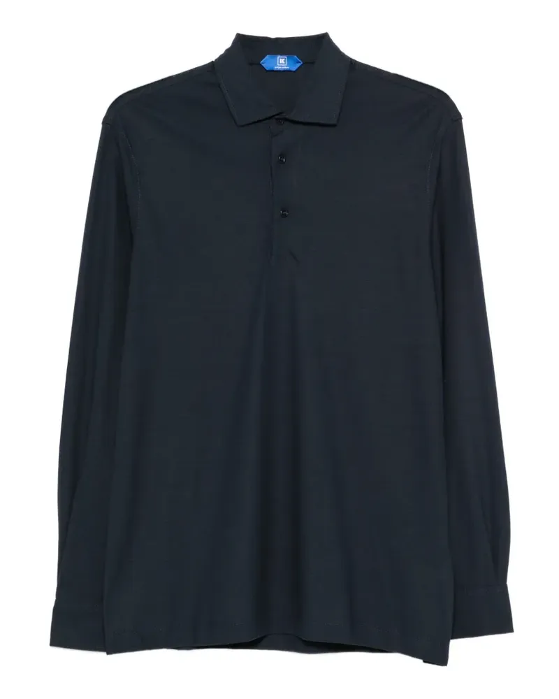 KIRED long-sleeve polo shirt - Blau Blau
