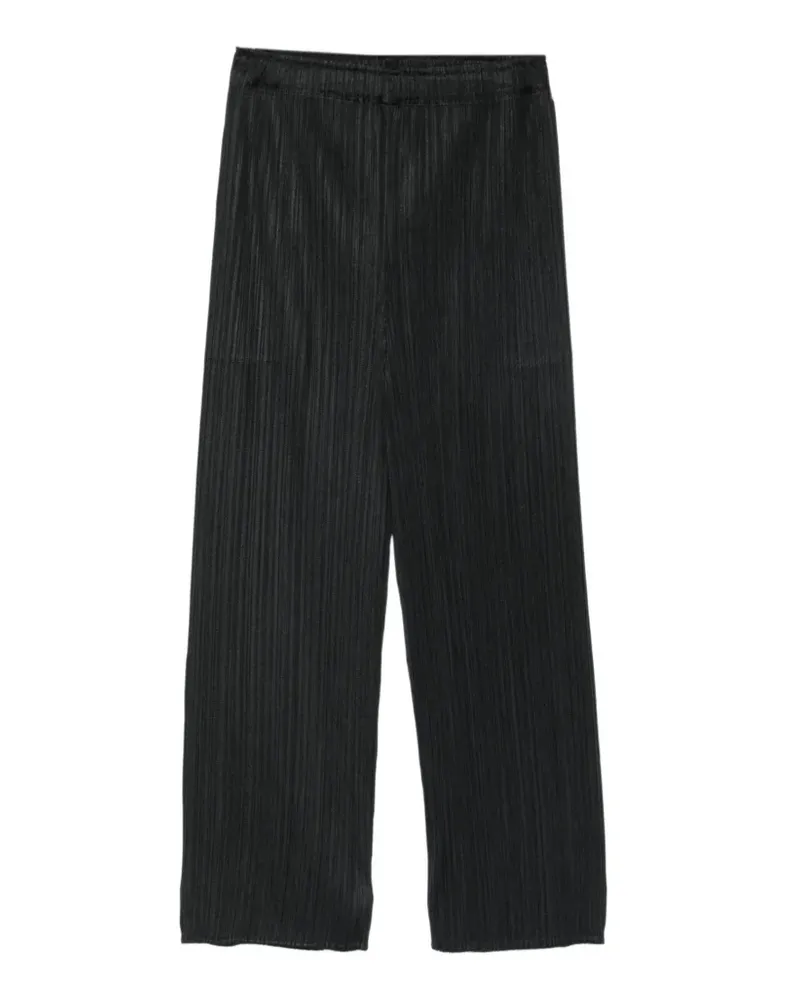 Issey Miyake pleated straight-leg trousers - Schwarz Schwarz