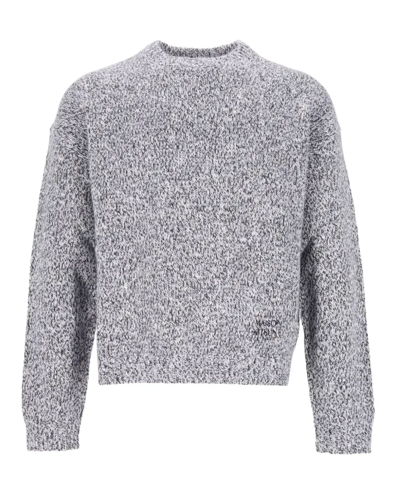 Kitsuné logo-embroidered sweater - Grau Grau