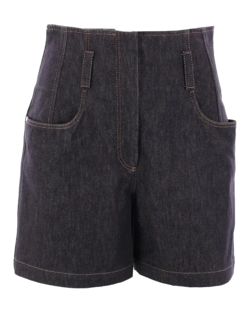 Brunello Cucinelli high-waisted shorts - Blau Blau