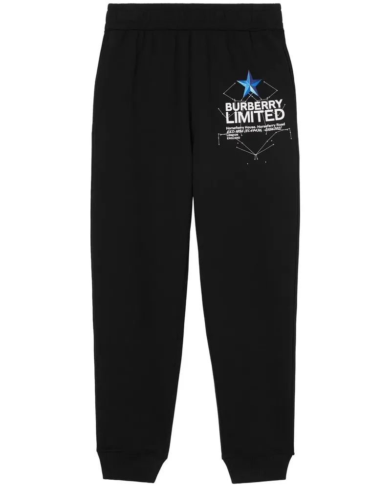Burberry Jogginghose mit Logo-Print - Schwarz Schwarz