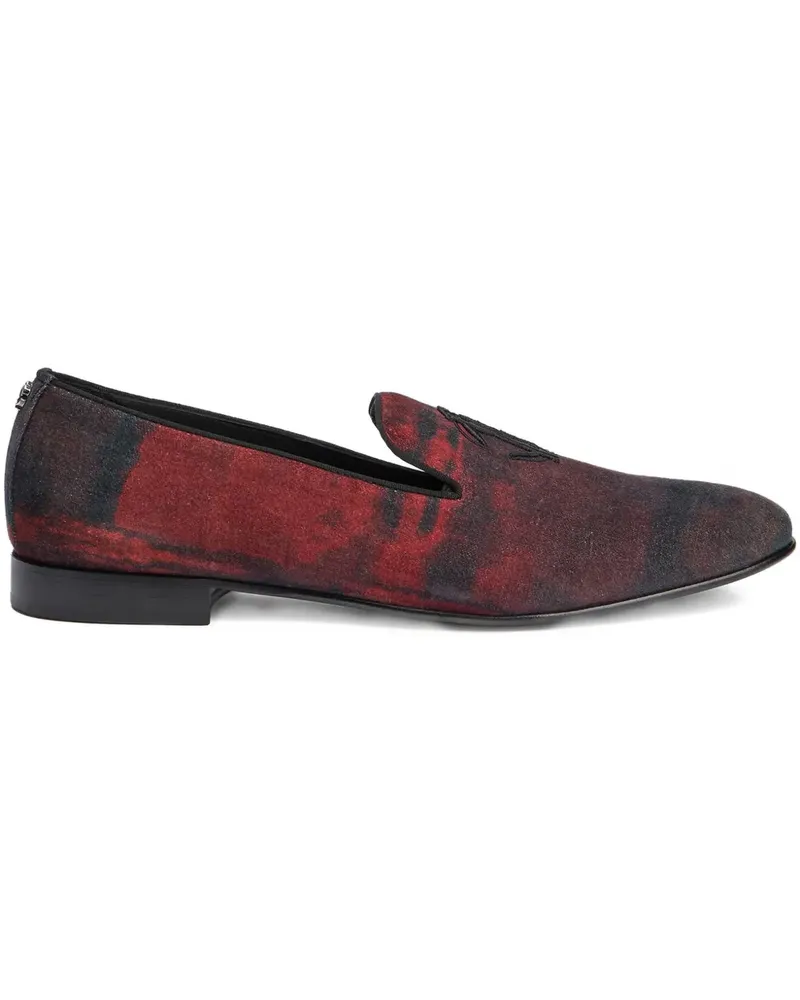 Roberto Cavalli logo-embroidered loafers - Rot Rot