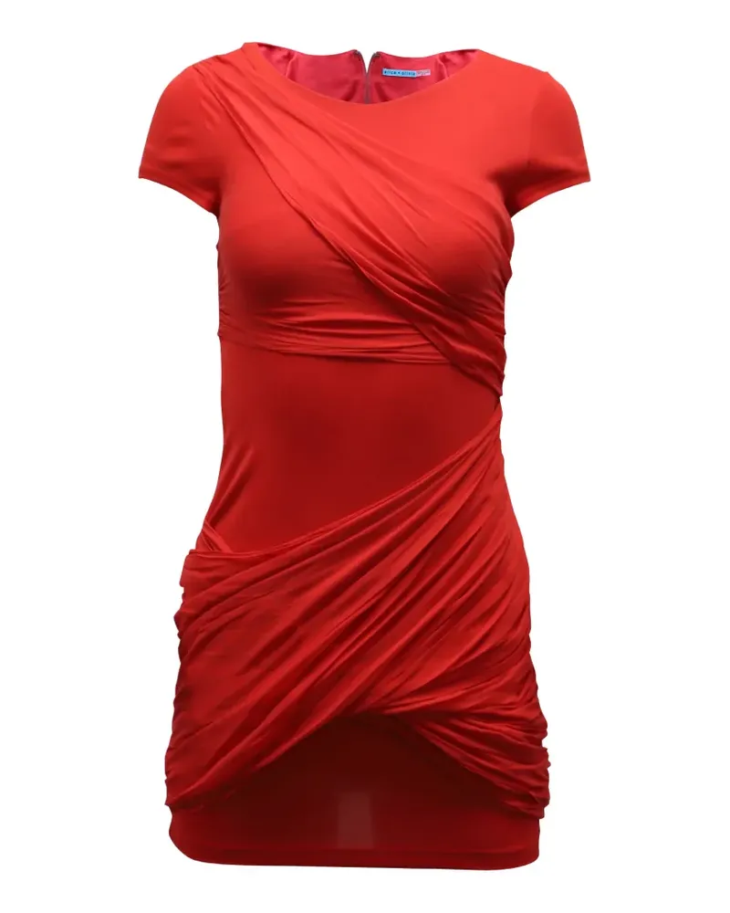 Alice + Olivia Drapiertes Kleid - Rot Rot