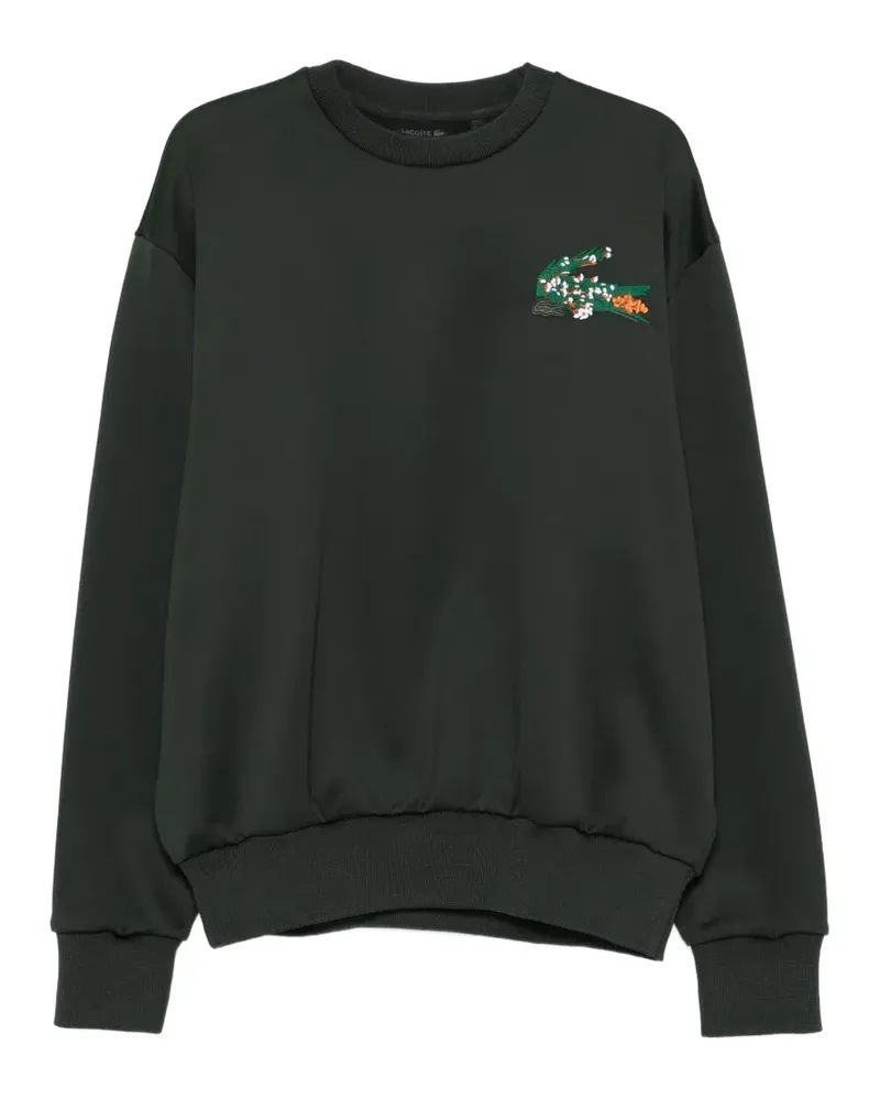 Lacoste logo-embroidered sweatshirt - Grün Grün