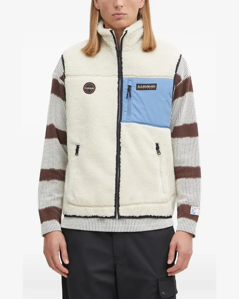 Napapijri Yupik V textured zip vest - Nude Nude