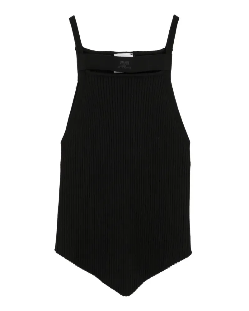 Courrèges ribbed-knit vest top - Schwarz Schwarz