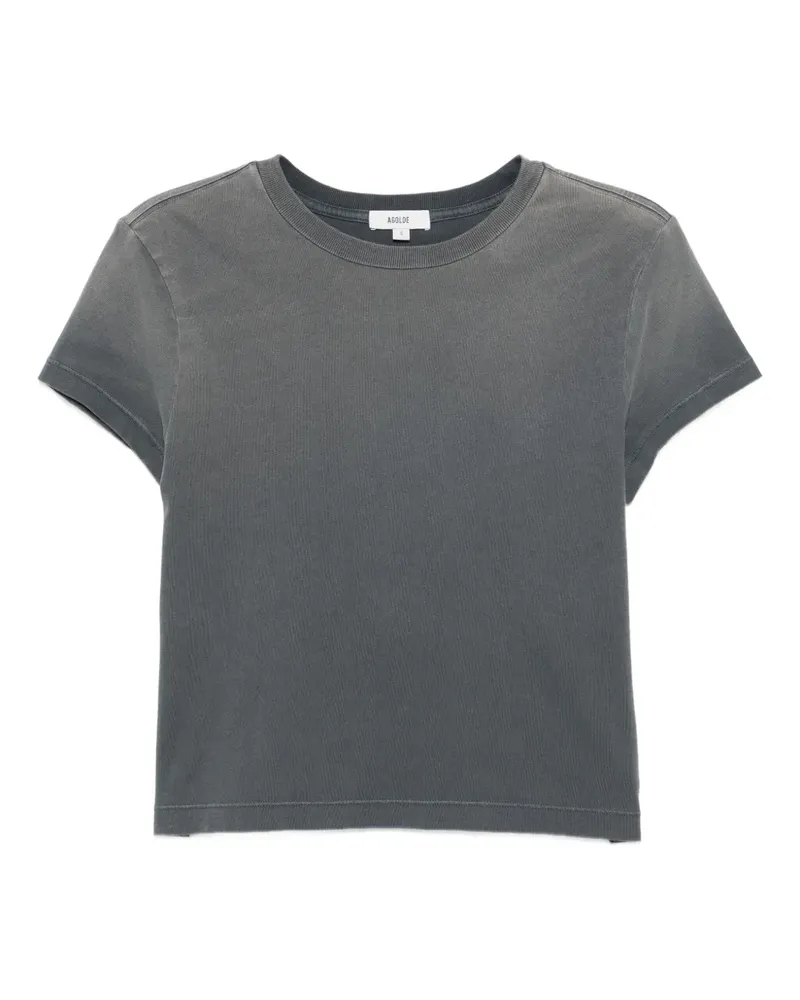 AGOLDE Adine Shrunken T-Shirt - Grau Grau