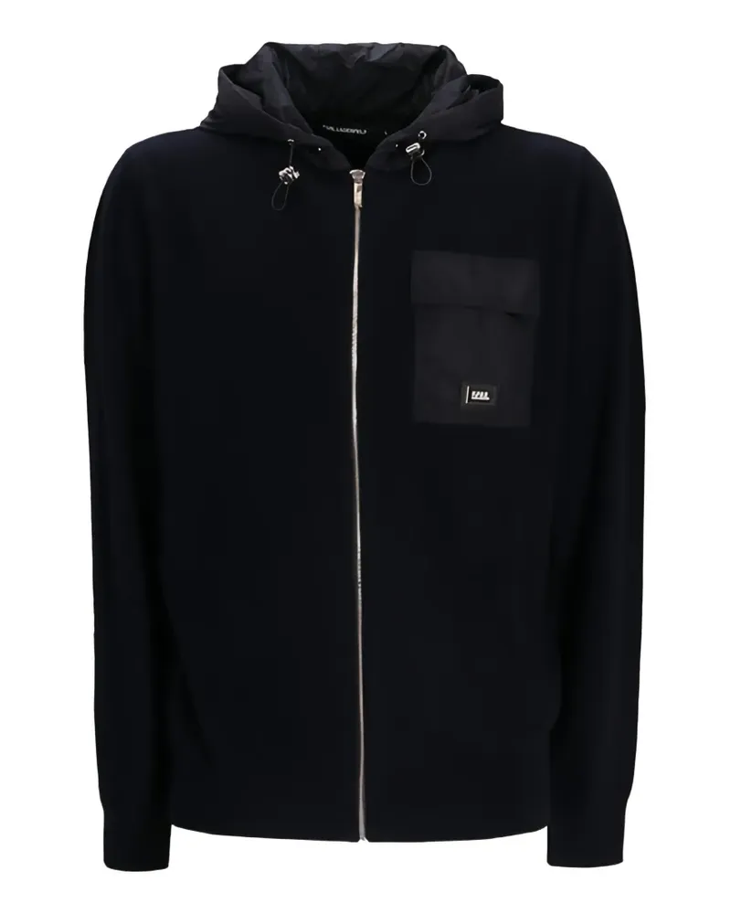 Karl Lagerfeld zip-up hooded jacket - Schwarz Schwarz