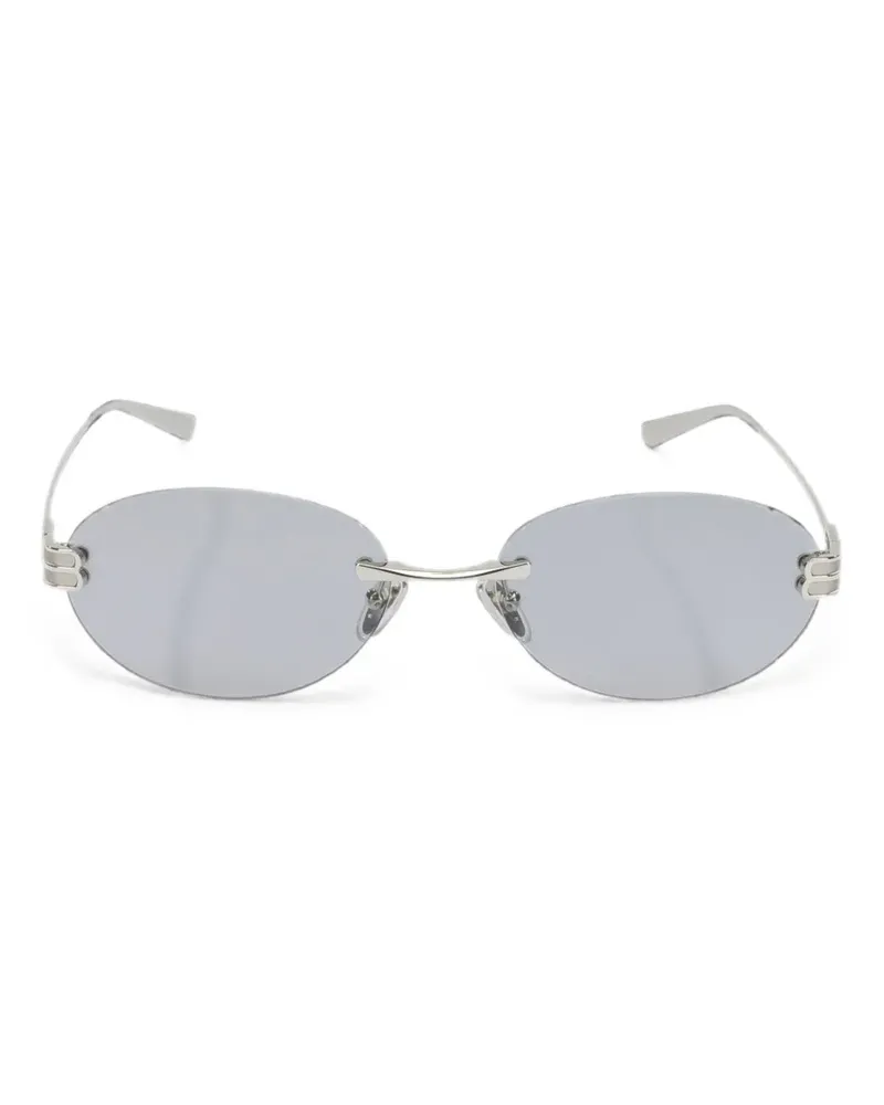 Balenciaga Gossip Sonnenbrille mit ovalem Gestell - Silber Silber
