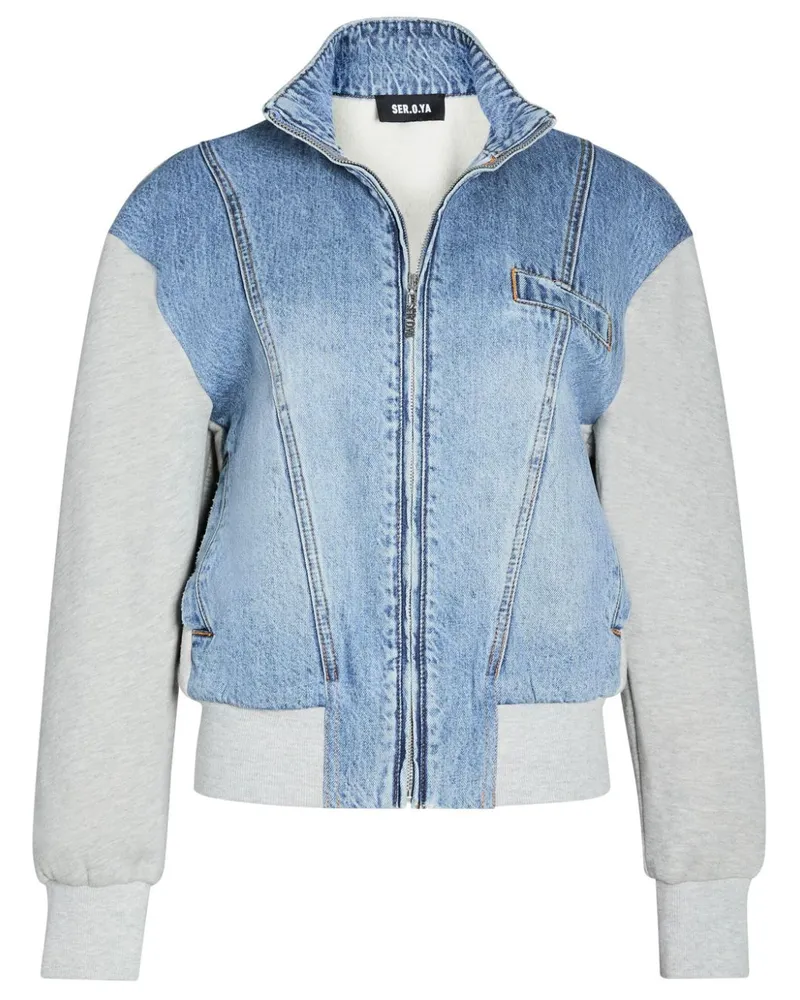 SER.O.YA Page Jeansjacke aus Frottee - Blau Blau