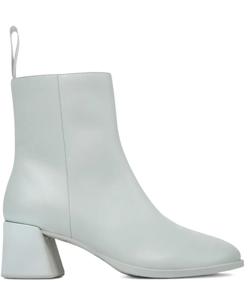 Camper Stiefel mit Blockabsatz und Reißverschluss - Grau Grau
