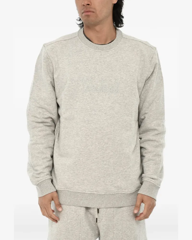 Woolrich Sweatshirt mit Logo-Stickerei - Grau Grau
