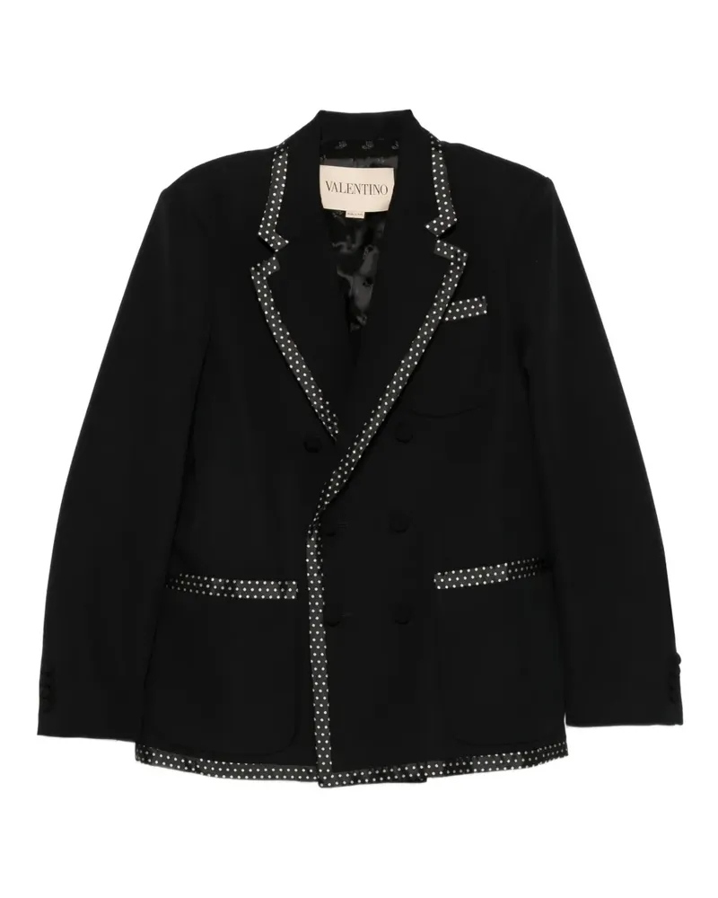 Valentino Garavani Doppelreihige Jacke mit Polka Dots - Schwarz Schwarz