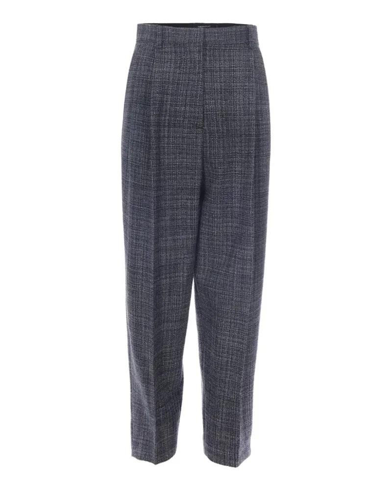 Fabiana Filippi bouclé-effect pressed-crease trousers - Blau Blau