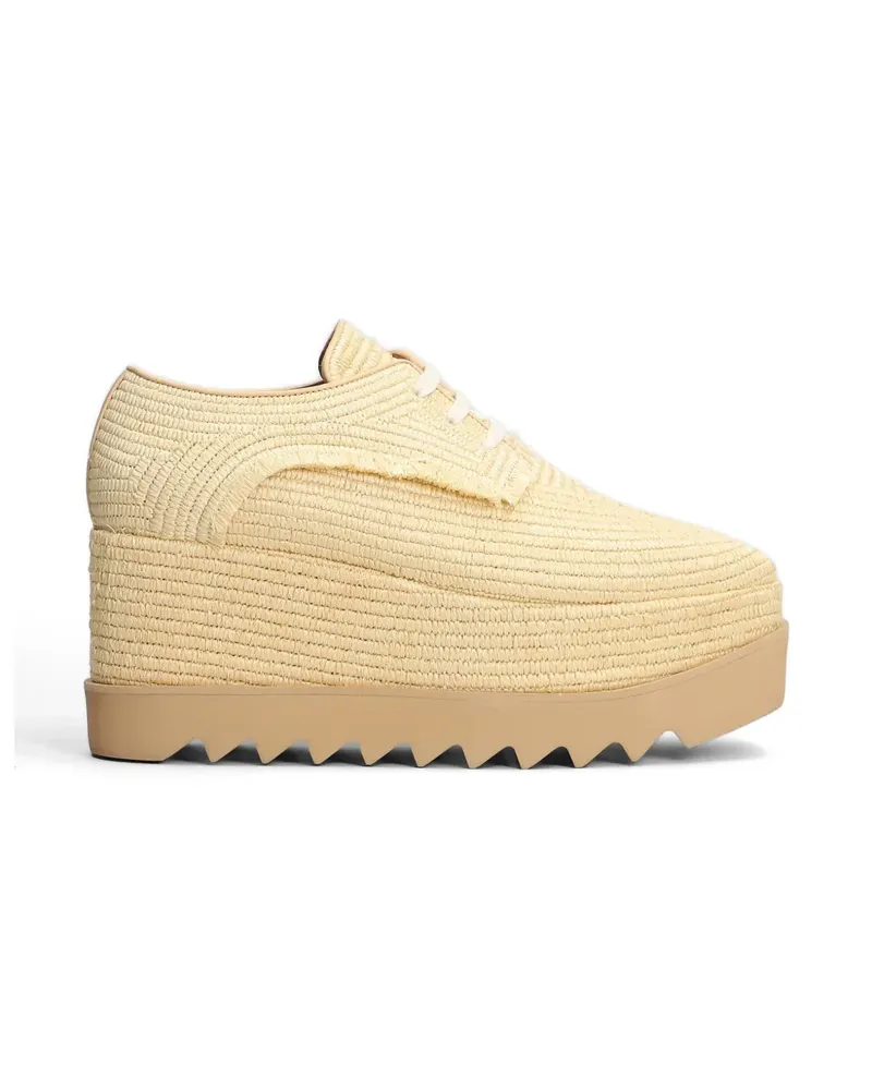 Stella McCartney Elyse raffia platform sneakers - Nude Nude