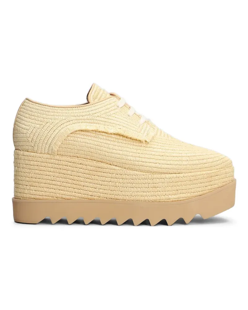 Stella McCartney Elyse raffia platform sneakers - Nude Nude