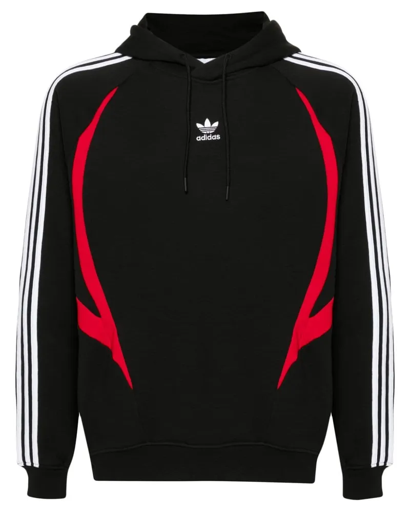 adidas Archive Hoodie mit 3 Streifen Schwarz