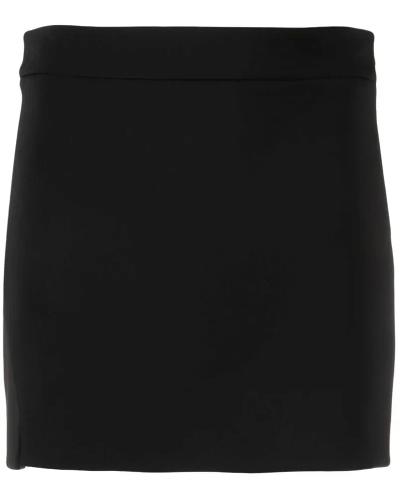 Patrizia Pepe Essential Minirock mit Einsätzen - Schwarz Schwarz