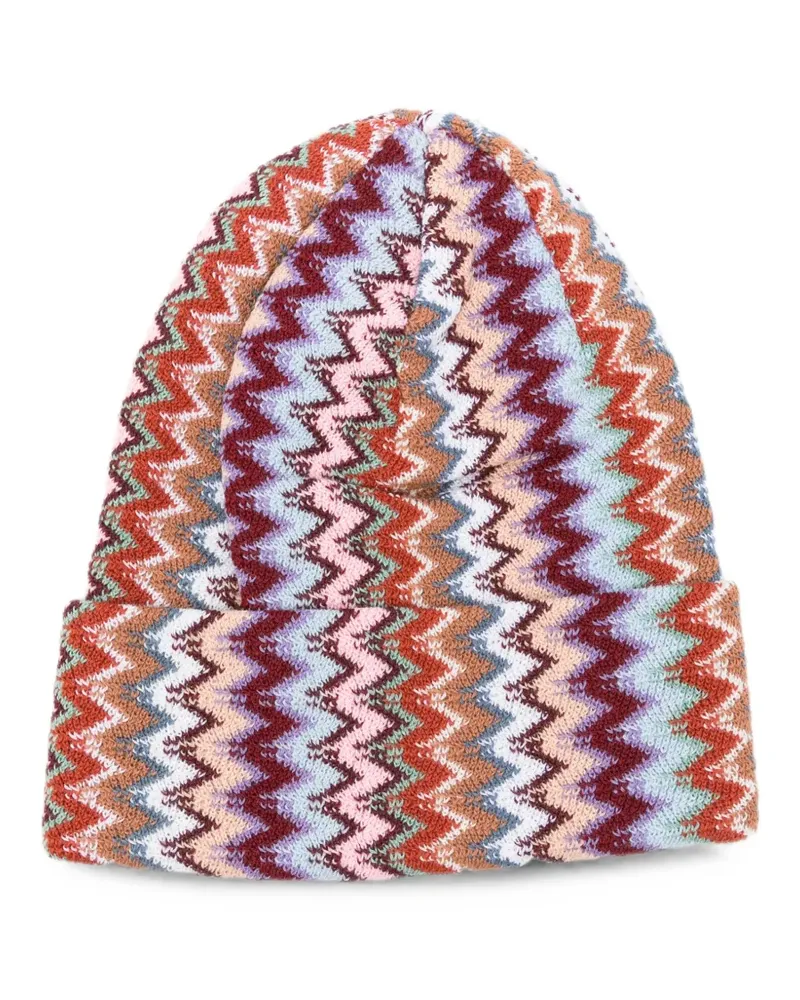 Missoni Beanie mit Zickzackmuster - Rot Rot