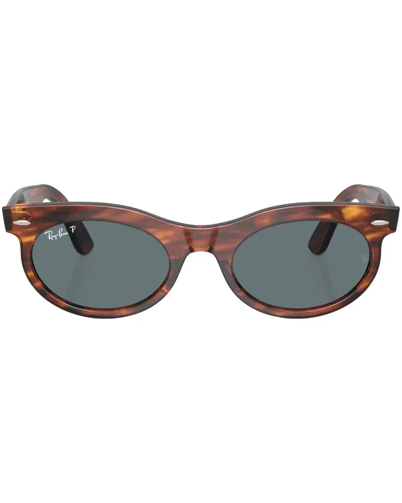 Ray Ban Wayfarer Oval Sonnenbrille mit ovalem Gestell - Braun Braun
