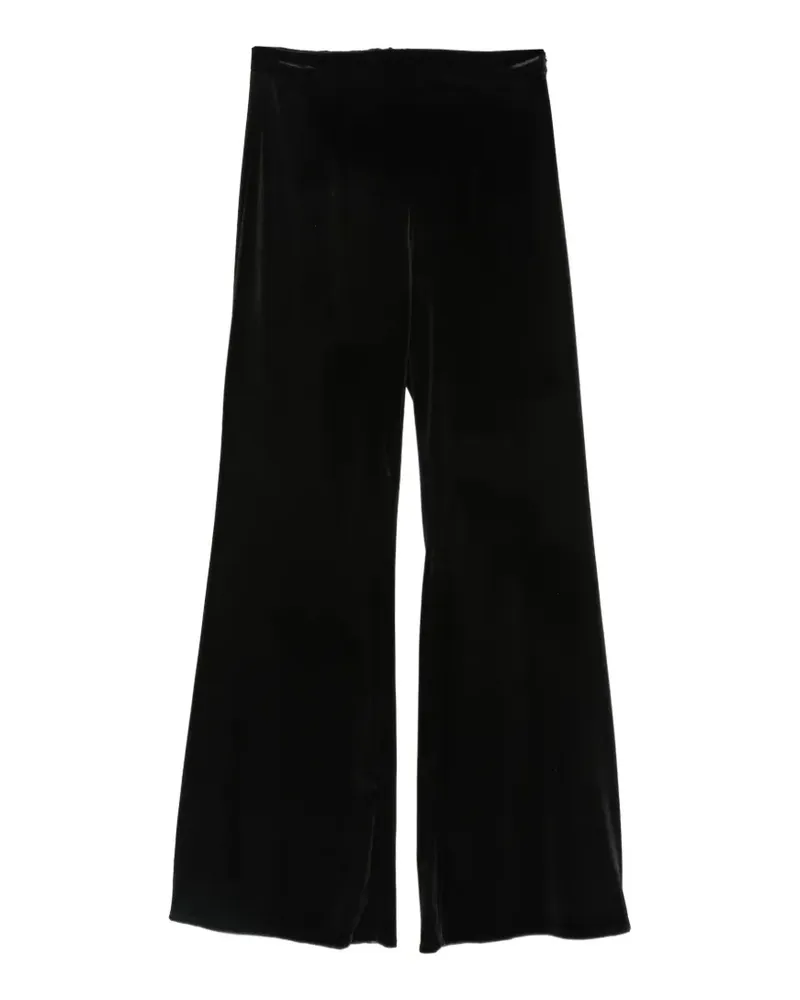 CENERE GB velvet flared trousers - Schwarz Schwarz