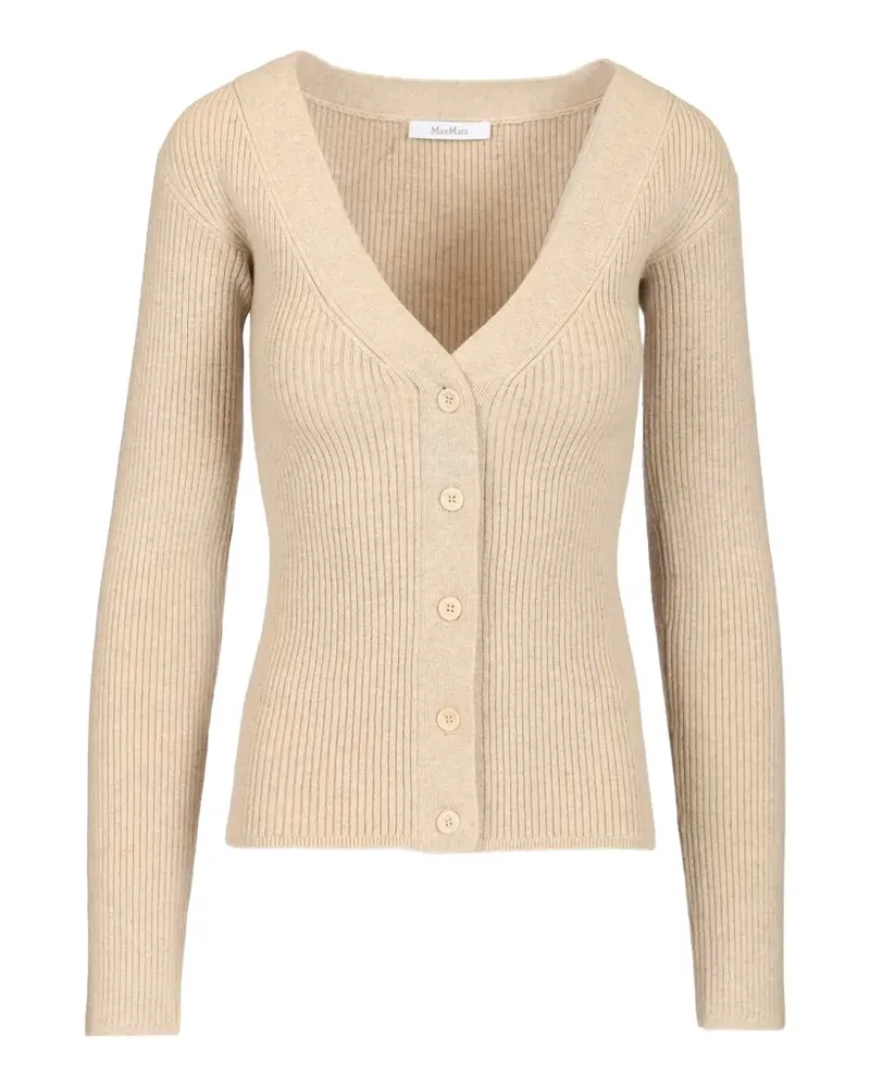 Max Mara Gioiosa ribbed cardigan - Nude Nude