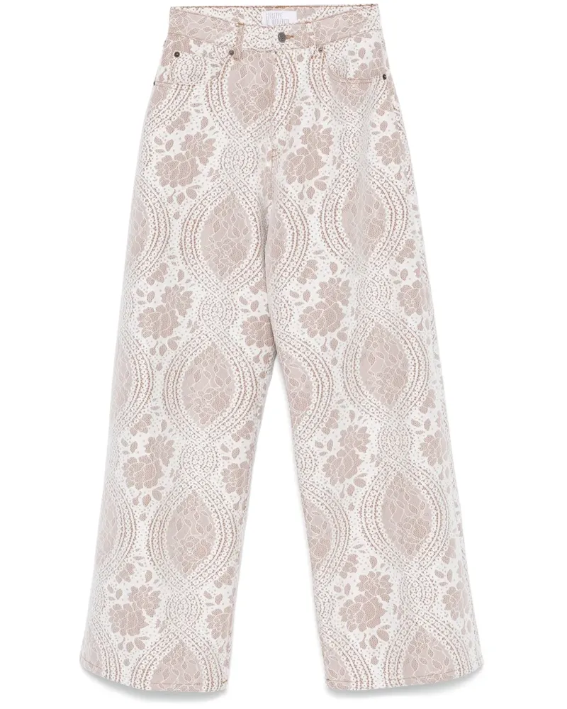 Giuseppe di Morabito Jeans mit Spitzenoptik - Nude Nude