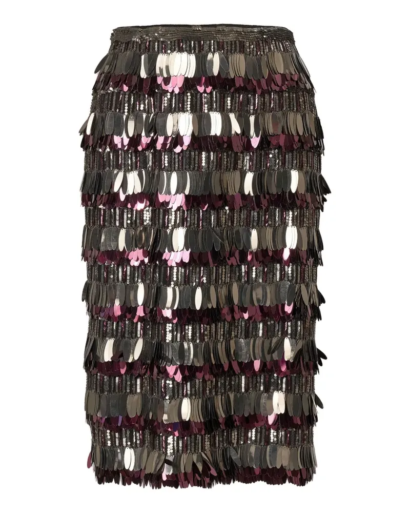 Carolina Herrera New York Midirock mit Paillettenstickerei - Schwarz Schwarz