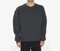 Fleece-Sweatshirt mit Logo-Stickerei - Grau